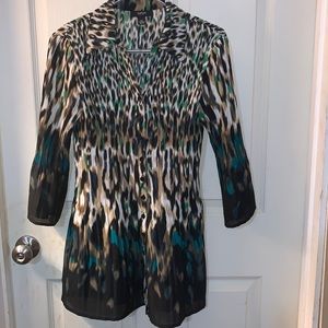 Alfani button up sheer dresss Size 10P